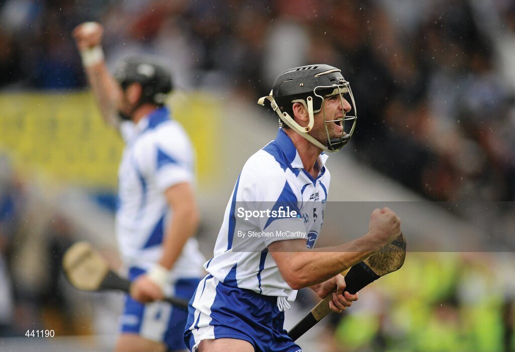 11 July 2010; Tony Browne, Waterford, celebrates after scoring his side's second goal, to level the scores. Munster GAA Hurling Senior Championship Final, Cork v Waterford, Semple Stadium, Thurles, Co. Tipperary. Picture credit: Stephen McCarthy / SPORTSFILE