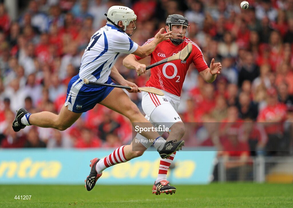 11 July 2010; Stephen Molumphy, Waterford, in action against John Gardiner, Cork. Munster GAA Hurling Senior Championship Final, Cork v Waterford, Semple Stadium, Thurles, Co. Tipperary. Picture credit: Ray McManus / SPORTSFILE