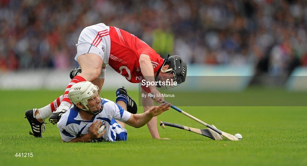 11 July 2010; Shane O'Neill, Cork, in action against Richie Foley, Waterford. Munster GAA Hurling Senior Championship Final, Cork v Waterford, Semple Stadium, Thurles, Co. Tipperary. Picture credit: Ray McManus / SPORTSFILE