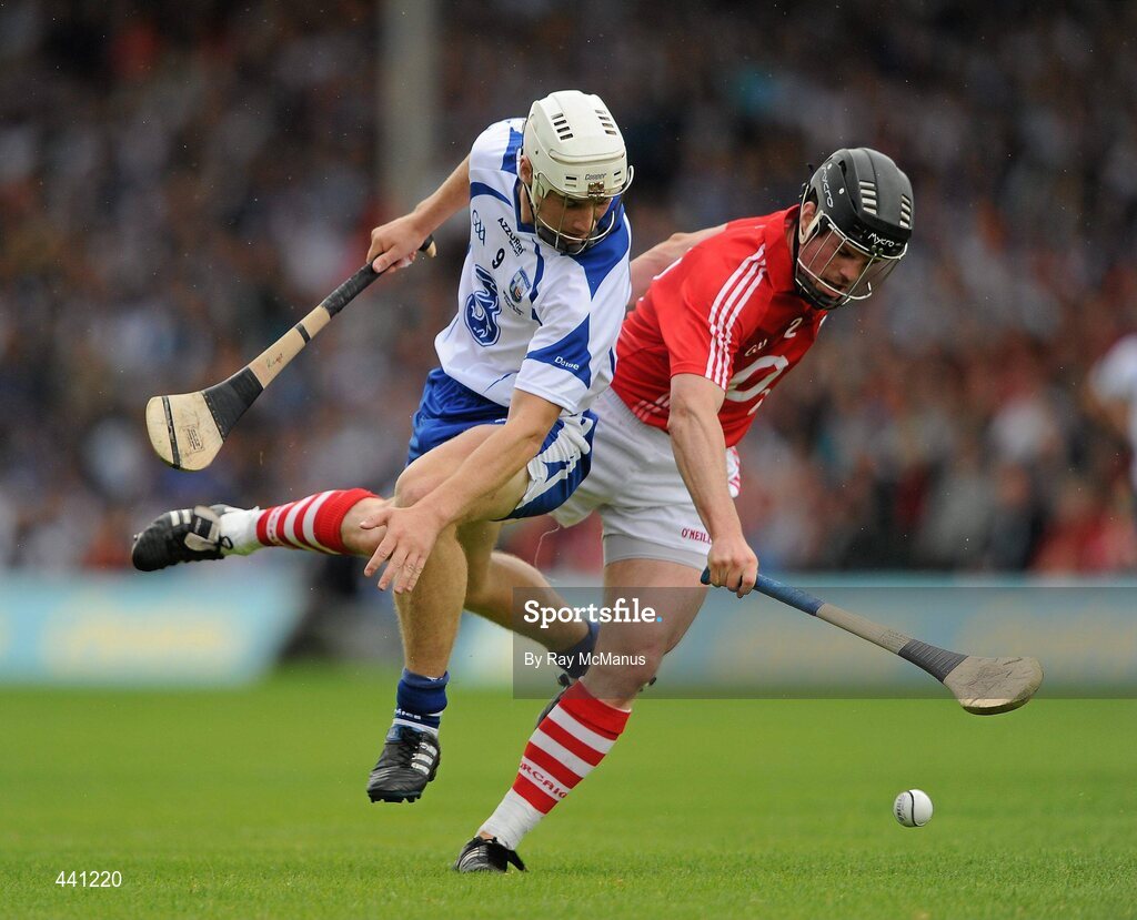 11 July 2010; Shane O'Neill, Cork, in action against Richie Foley, Waterford. Munster GAA Hurling Senior Championship Final, Cork v Waterford, Semple Stadium, Thurles, Co. Tipperary. Picture credit: Ray McManus / SPORTSFILE