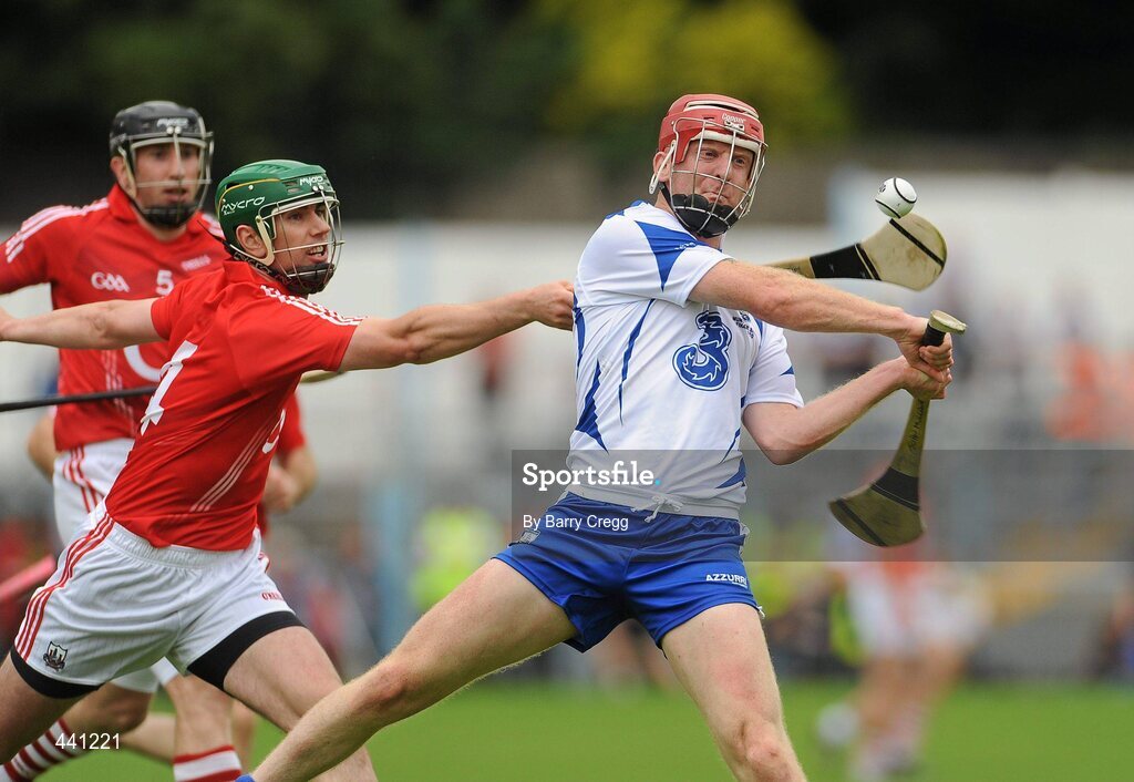 11 July 2010; John Mullane, Waterford, in action against Brian Murphy, Cork. Munster GAA Hurling Senior Championship Final, Cork v Waterford, Semple Stadium, Thurles, Co. Tipperary. Picture credit: Barry Cregg / SPORTSFILE