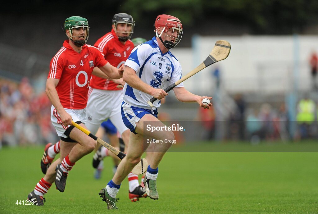 11 July 2010; John Mullane, Waterford, in action against Brian Murphy, Cork. Munster GAA Hurling Senior Championship Final, Cork v Waterford, Semple Stadium, Thurles, Co. Tipperary. Picture credit: Barry Cregg / SPORTSFILE