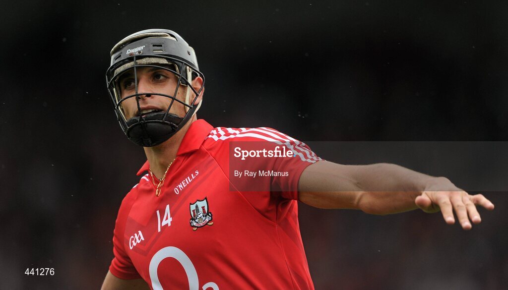 11 July 2010; Aisake Ó hAilpín celebrates scoring Cork's first goal. Munster GAA Hurling Senior Championship Final, Cork v Waterford, Semple Stadium, Thurles, Co. Tipperary. Picture credit: Ray McManus / SPORTSFILE