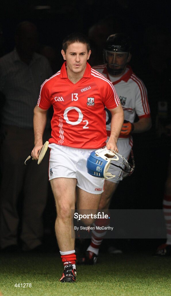 11 July 2010; Cork captain Kieran Murphy leads his side out ahead of the game. Munster GAA Hurling Senior Championship Final, Cork v Waterford, Semple Stadium, Thurles, Co. Tipperary. Picture credit: Stephen McCarthy / SPORTSFILE