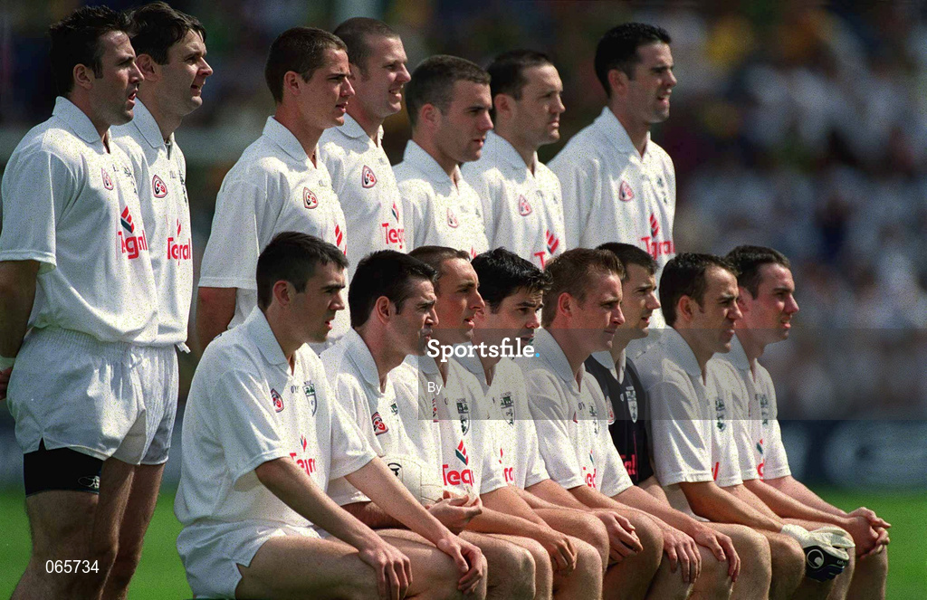 24 June 2001; The Kildare team pose for the official team photograph. Meath v Kildare, Bank of Ireland Leinster Senior Football Championship, Croke Park, Co. Dublin. Picture credit; Ray McManus / SPORTSFILE