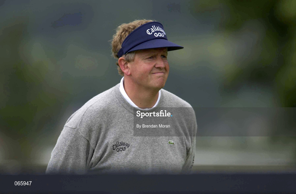 28 June 2001; Colin Montgomerie of Scotland awaits his turn on the 10th tee box during day one of the Murphy's Irish Open at Fota Island Golf Club in Cork. Photo by Brendan Moran/Sportsfile