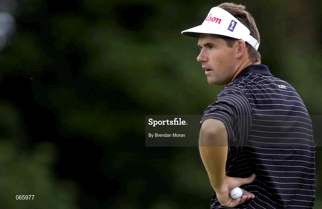 30 June 2001; Padraig Harrington of Ireland awaits his turn to putt on the 2nd green during day three of the Murphy's Irish Open at Fota Island Golf Club in Cork. Photo by Brendan Moran/Sportsfile