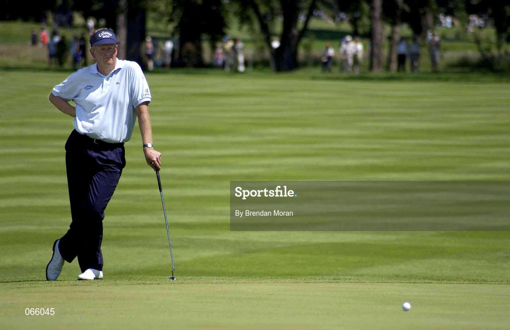 1 July 2001; Colin Montgomerie of Scotland waits to putt on the 2nd green during day four of the Murphy's Irish Open at Fota Island Golf Club in Cork. Photo by Brendan Moran/Sportsfile