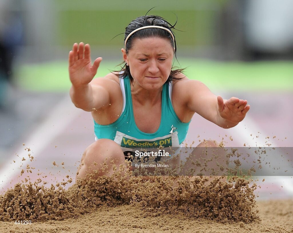 10 July 2010; Anna Boyle, Ballymena & Antrim AC, in action during the Women's Long Jump at the Woodie's DIY AAI Senior Track & Field Championships. Morton Stadium, Santry, Dublin. Picture credit: Brendan Moran / SPORTSFILE
