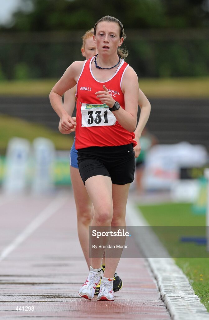 10 July 2010; Laura Reynolds, Mohill AC, in action during the Women's 5000m Walk at the Woodie's DIY AAI Senior Track & Field Championships. Morton Stadium, Santry, Dublin. Picture credit: Brendan Moran / SPORTSFILE