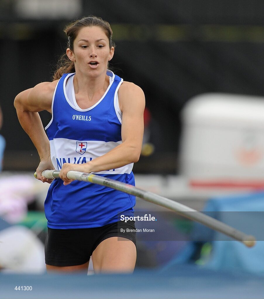 10 July 2010; Tori Pena, Finn Valley AC, on her way to winning the Women's Pole Vault at the Woodie's DIY AAI Senior Track & Field Championships. Morton Stadium, Santry, Dublin. Picture credit: Brendan Moran / SPORTSFILE