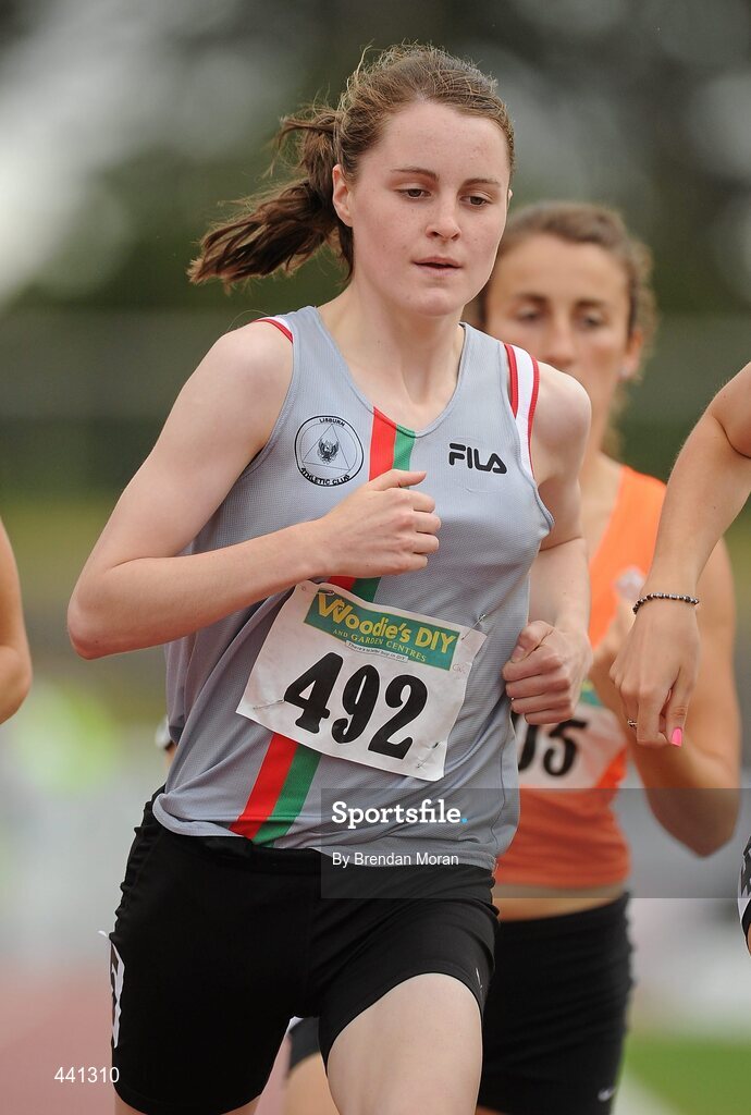 10 July 2010; Ciara Mageean, City of Lisburn AC, during the Woodie's DIY AAI Senior Track & Field Championships. Morton Stadium, Santry, Dublin. Picture credit: Brendan Moran / SPORTSFILE