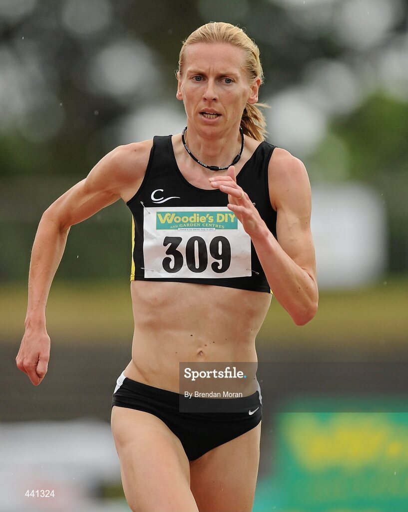 10 July 2010; Maria McCambridge, Letterkenny AC, leads the field on her way to winning the Women's 5000m final at the Woodie's DIY AAI Senior Track & Field Championships. Morton Stadium, Santry, Dublin. Picture credit: Brendan Moran / SPORTSFILE