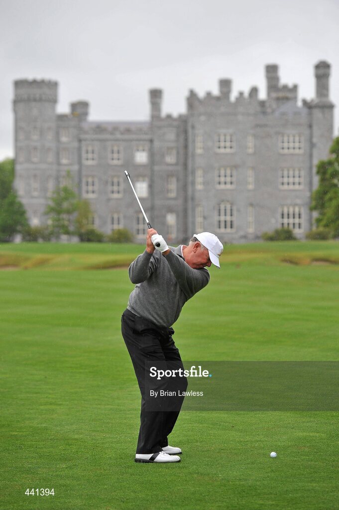 12 July 2010; U.S. golfing great Mark O’Meara, on the fairway of the 18th, at Killeen Castle, Co. Meath, where he gave club members a special coaching session on the Jack Nicklaus Signature Course. O’Meara also took the opportunity while in Ireland to catch-up with friend and fishing companion Sean McManmon, Estate Manager at Killeen Castle, where the pair enjoyed some fly-fishing on the lakes at the club. Killeen Castle is preparing for the arrival shortly of the world’s top female golfers as it hosts the AIB Ladies Irish Open from the 6th – 8th of August, followed by next year’s Solheim Cup. For more information see www.killeencastle.com. Killeen Castle, Dunsany, Co. Meath. Picture credit: Brian Lawless / SPORTSFILE