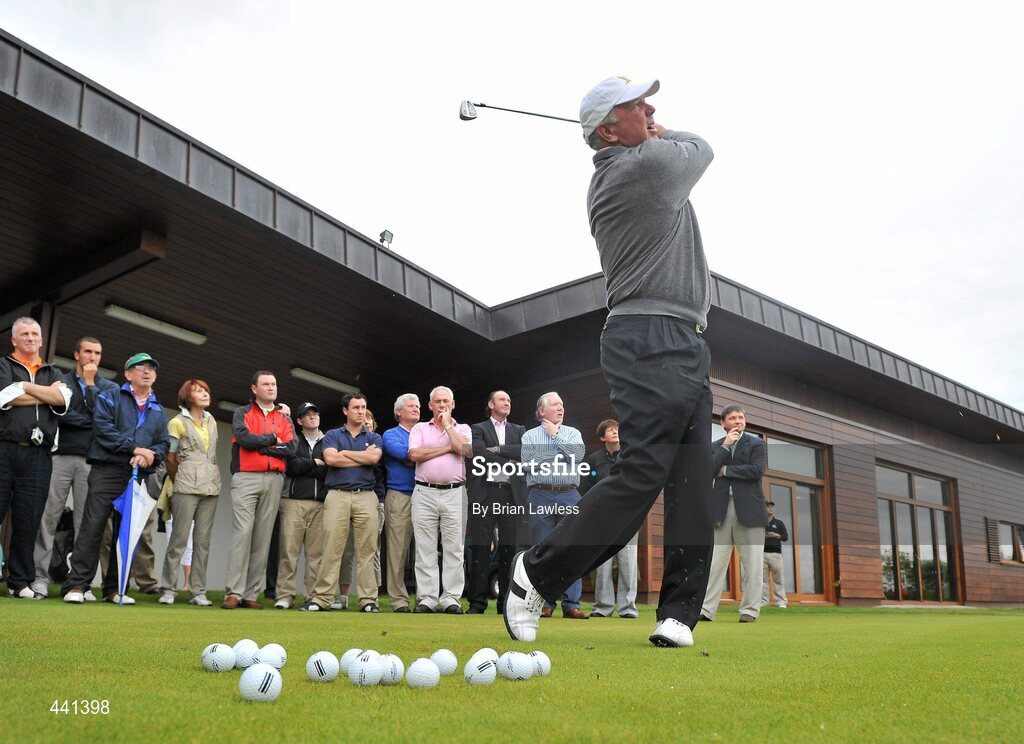 12 July 2010; U.S. golfing great Mark O’Meara in Killeen Castle, Co. Meath, where he gave club members a special coaching session on the Jack Nicklaus Signature Course. O’Meara also took the opportunity while in Ireland to catch-up with friend and fishing companion Sean McManmon, Estate Manager at Killeen Castle, where the pair enjoyed some fly-fishing on the lakes at the club. Killeen Castle is preparing for the arrival shortly of the world’s top female golfers as it hosts the AIB Ladies Irish Open from the 6th – 8th of August, followed by next year’s Solheim Cup. For more information see www.killeencastle.com. Killeen Castle, Dunsany, Co. Meath. Picture credit: Brian Lawless / SPORTSFILE