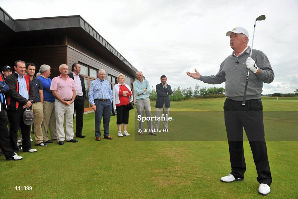12 July 2010; U.S. golfing great Mark O’Meara in Killeen Castle, Co. Meath, where he gave club members a special coaching session on the Jack Nicklaus Signature Course. O’Meara also took the opportunity while in Ireland to catch-up with friend and fishing companion Sean McManmon, Estate Manager at Killeen Castle, where the pair enjoyed some fly-fishing on the lakes at the club. Killeen Castle is preparing for the arrival shortly of the world’s top female golfers as it hosts the AIB Ladies Irish Open from the 6th – 8th of August, followed by next year’s Solheim Cup. For more information see www.killeencastle.com. Killeen Castle, Dunsany, Co. Meath. Picture credit: Brian Lawless / SPORTSFILE