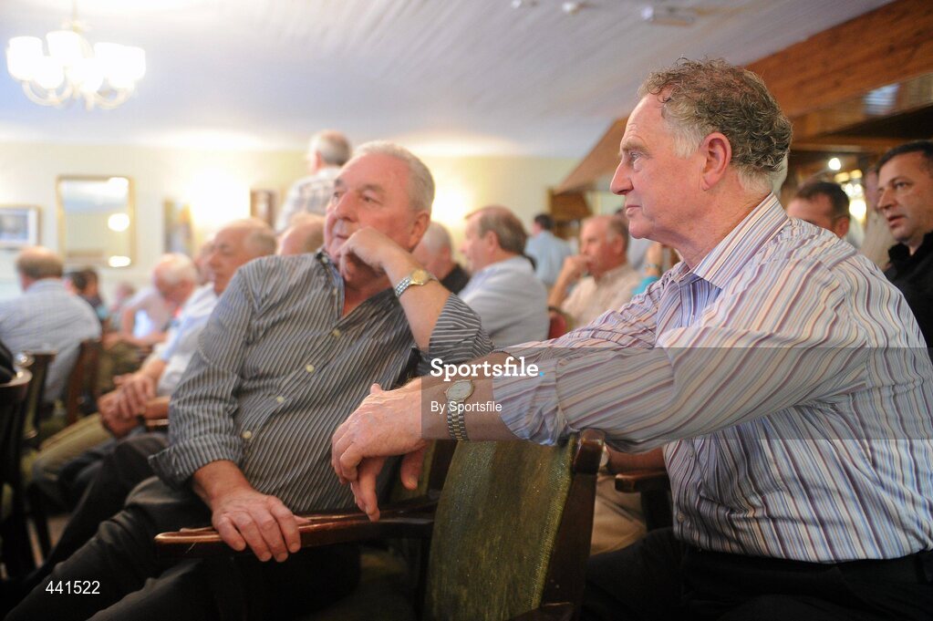 12 July 2010; Delegates John Shaw, left, Summerhill, and Jasper McGovern, right, Slane, prior to the Meath County Board meeting. Teach na Teamhrach, Trim Road, Navan, Co. Meath. Photo by Sportsfile