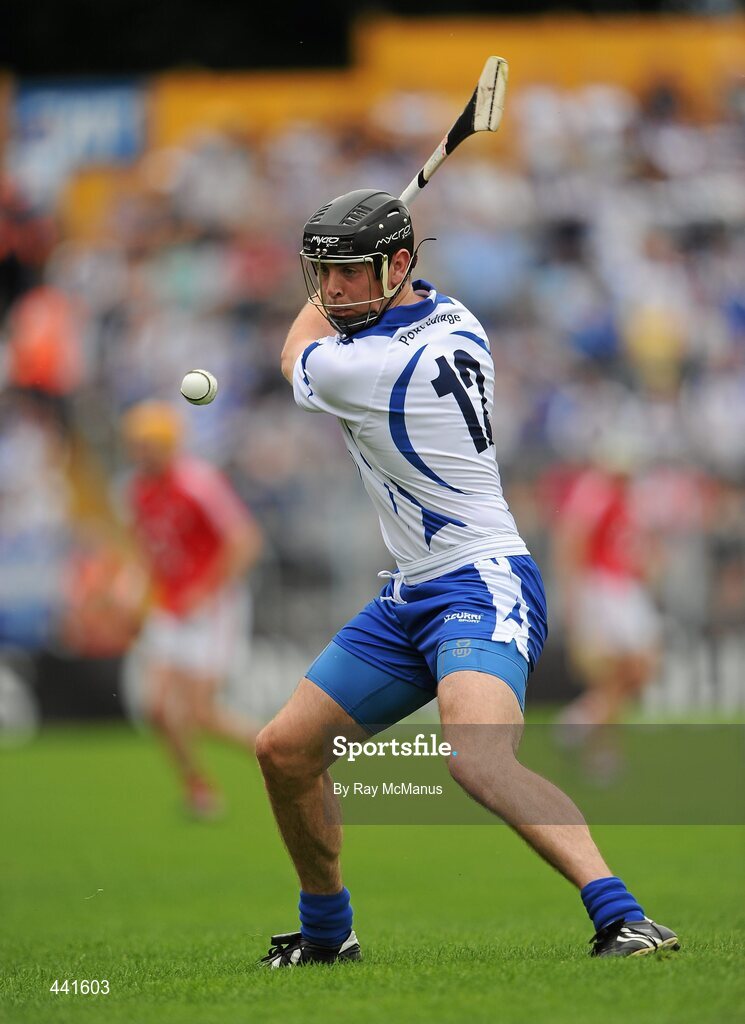 11 July 2010; Eoin Kelly takes a free for Waterford. Munster GAA Hurling Senior Championship Final, Cork v Waterford, Semple Stadium, Thurles, Co. Tipperary. Picture credit: Ray McManus / SPORTSFILE