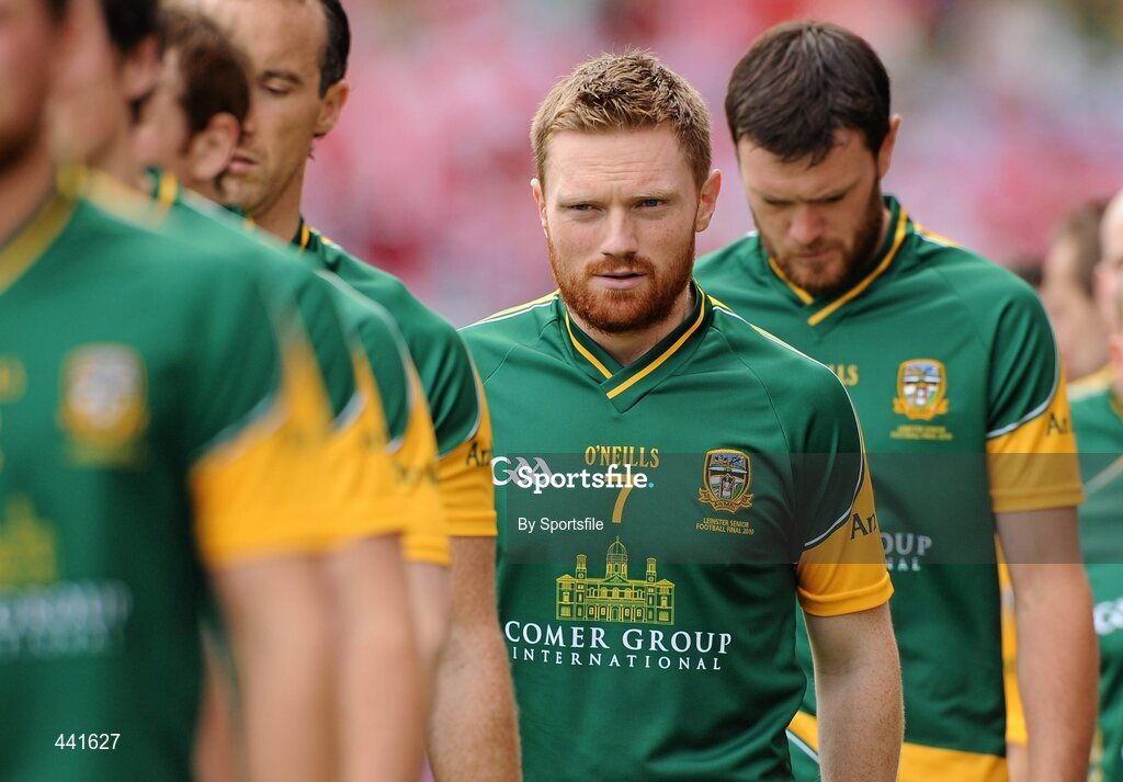 11 July 2010; Meath's Caoimhin King during the pre-match parade. Leinster GAA Football Senior Championship Final, Meath v Louth, Croke Park, Dublin. Photo by Sportsfile