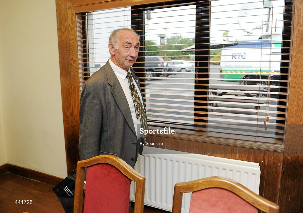 13 July 2010; Meath County Board chairman Barney Allen arrives prior to the Meath County Board press conference. Teach na Teamhrach, Trim Road, Navan, Co. Meath. Photo by Sportsfile