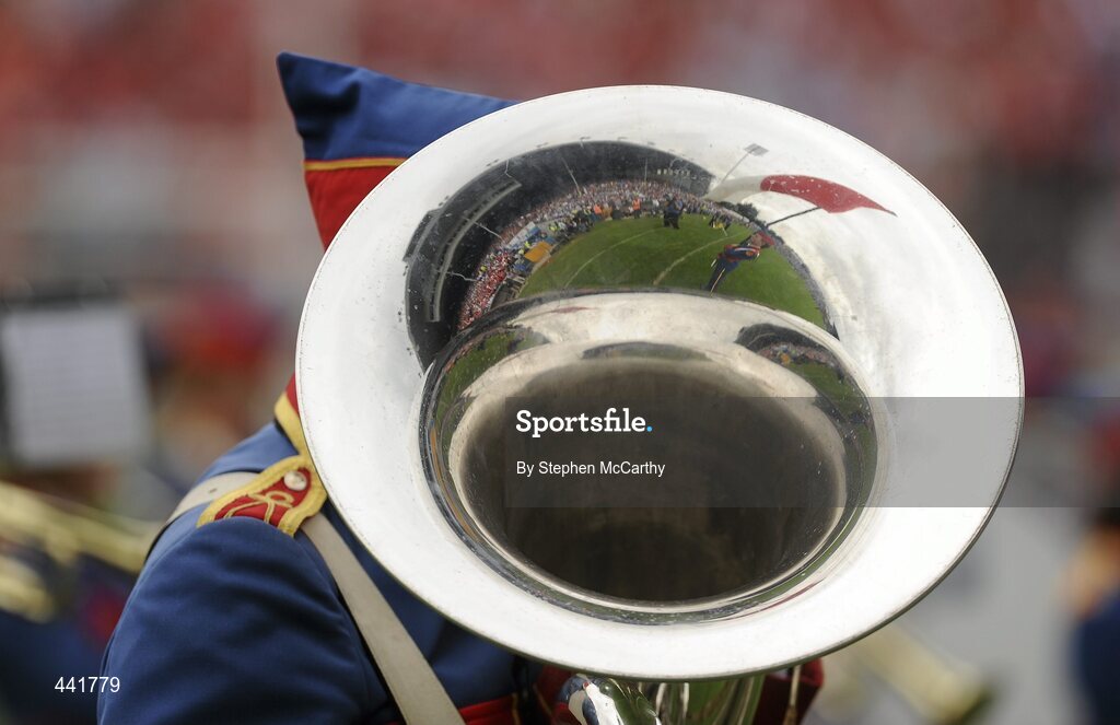 11 July 2010; A general view of Semple Stadium in the refelection of a tuba. Munster GAA Hurling Senior Championship Final, Cork v Waterford, Semple Stadium, Thurles, Co. Tipperary. Picture credit: Stephen McCarthy / SPORTSFILE