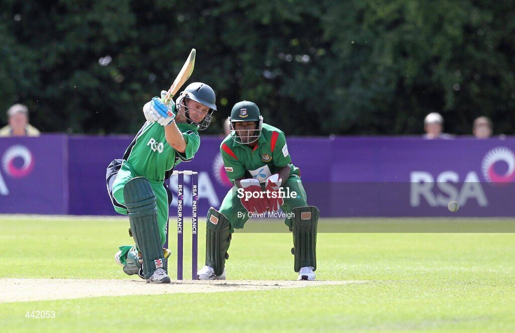 15 July 2010; William Porterfield, Ireland, hits a four. RSA ODI Series, Ireland v Bangladesh, Stormont, Belfast, Co. Antrim. Picture credit: Oliver McVeigh / SPORTSFILE