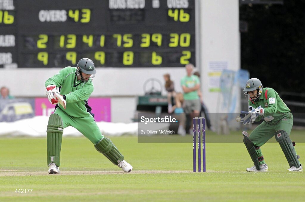 16 July 2010; Boyd Rankin, Ireland, in action against Mushfiqur, Bangladesh. RSA ODI Series, Ireland v Bangladesh, Stormont, Belfast, Co. Antrim. Picture credit: Oliver McVeigh / SPORTSFILE