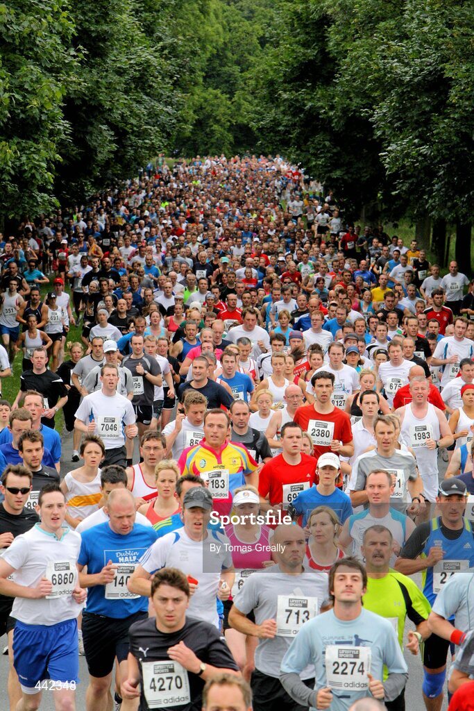 17 July 2010; A section of the 6,000 runners during the start of the Lifestyle Sports - adidas Irish Runner 5 Mile Race. The Phoenix Park, Dublin. Picture credit: Tomas Greally / SPORTSFILE