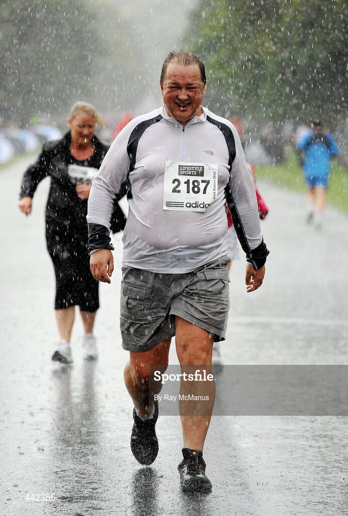 17 July 2010; Paul Keogh, from Ashtown, Co Dublin, approaches the finish of the Lifestyle Sports - adidas Irish Runner 5 Mile Race. The Phoenix Park, Dublin. Picture credit: Ray McManus / SPORTSFILE