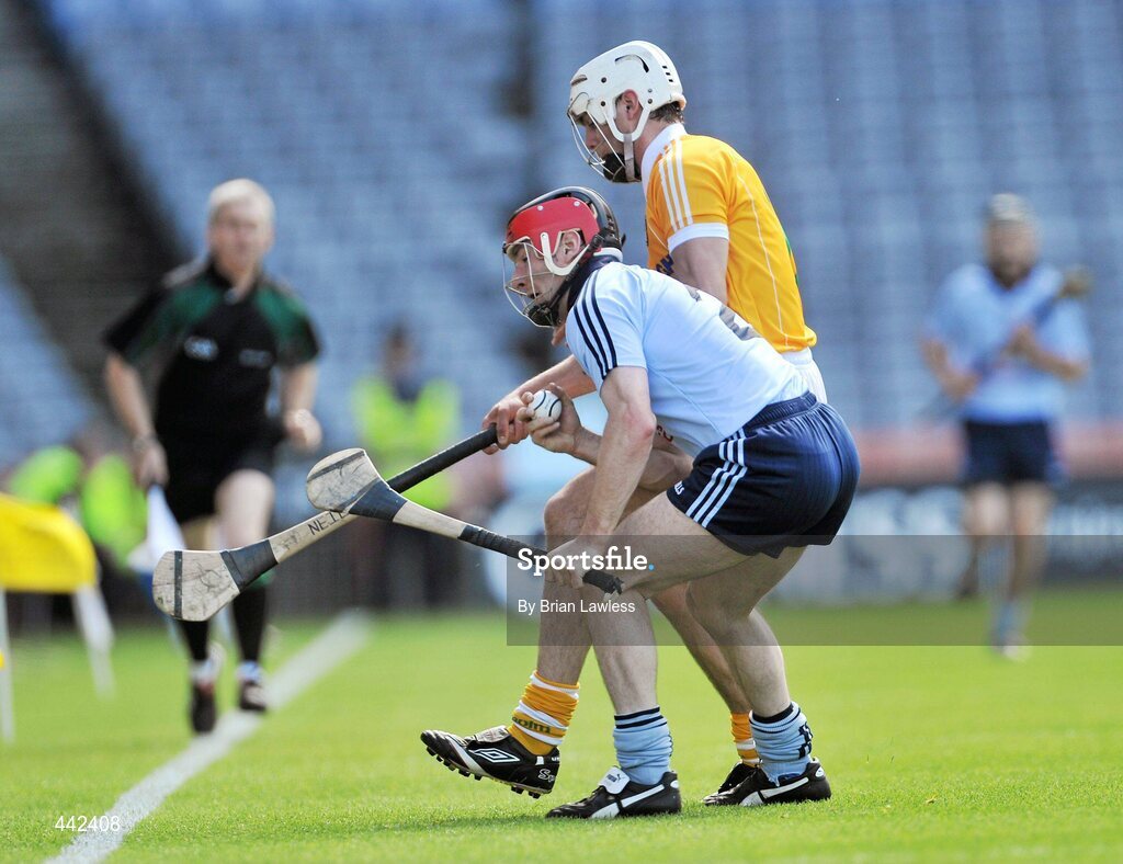 17 July 2010; Niall Corcoran, Dublin, in action against Neil McManus, Antrim. GAA Hurling All-Ireland Senior Championship Phase 3, Dublin v Antrim, Croke Park, Dublin. Picture credit: Brian Lawless / SPORTSFILE