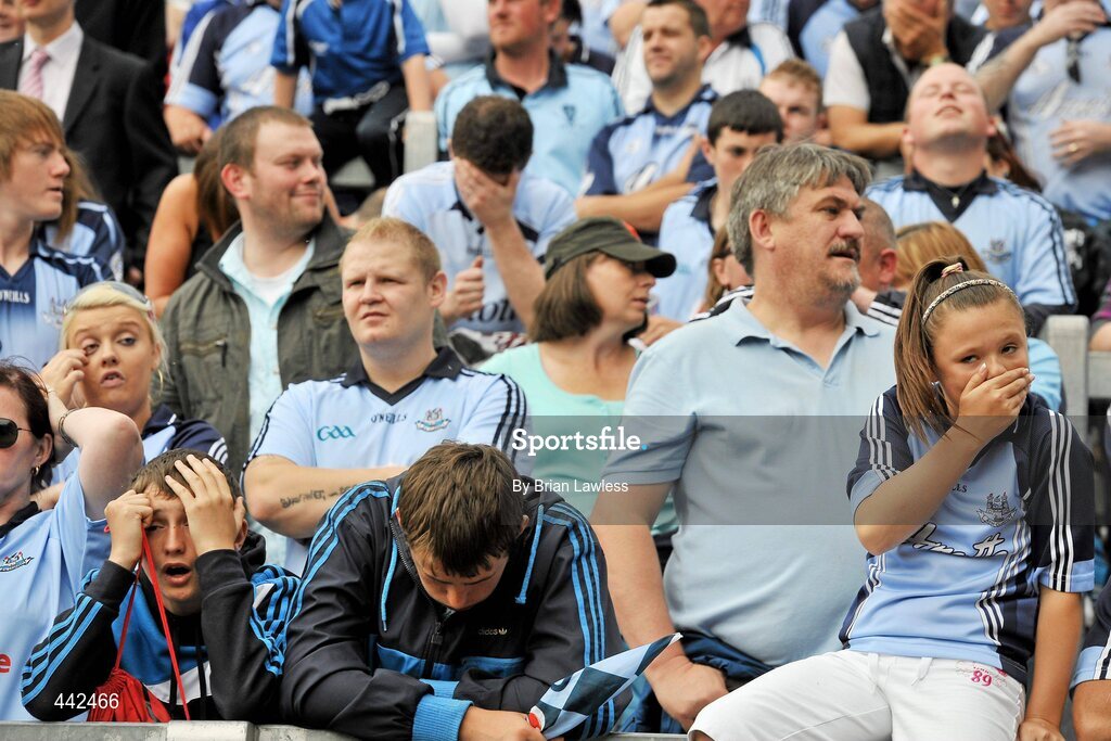 17 July 2010; Dublin fans react to a missed chance. GAA Football All-Ireland Senior Championship Qualifier Round 3, Dublin v Armagh, Croke Park, Dublin. Picture credit: Brian Lawless / SPORTSFILE