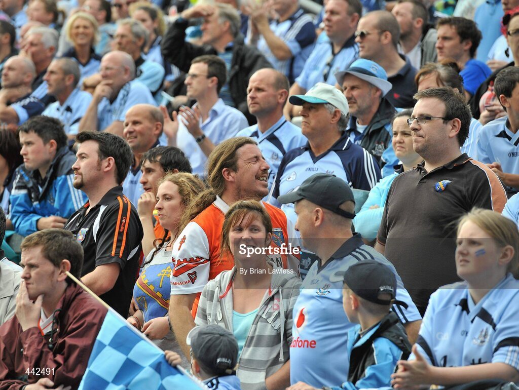 17 July 2010; An Armagh fan can't bare to watch in the second half. GAA Football All-Ireland Senior Championship Qualifier Round 3, Dublin v Armagh, Croke Park, Dublin. Picture credit: Brian Lawless / SPORTSFILE