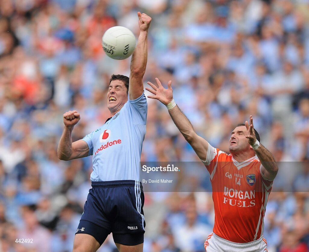 17 July 2010; Rory O'Carroll, Dublin, in action against Steven McDonnell, Armagh. GAA Football All-Ireland Senior Championship Qualifier Round 3, Dublin v Armagh, Croke Park, Dublin. Picture credit: David Maher / SPORTSFILE