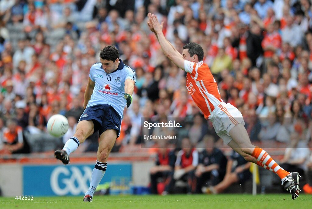 17 July 2010; Bernard Brogan, Dublin, in action against James Lavery, Armagh. GAA Football All-Ireland Senior Championship Qualifier Round 3, Dublin v Armagh, Croke Park, Dublin. Picture credit: Brian Lawless / SPORTSFILE