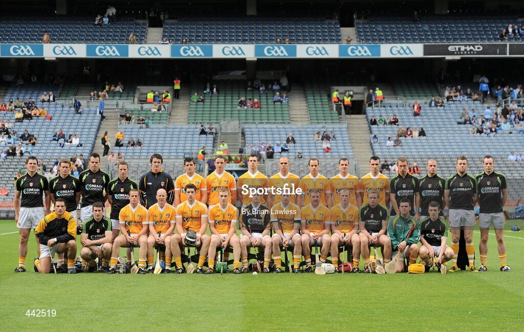 17 July 2010; The Antrim squad. GAA Hurling All-Ireland Senior Championship Phase 3, Dublin v Antrim, Croke Park, Dublin. Picture credit: Brian Lawless / SPORTSFILE