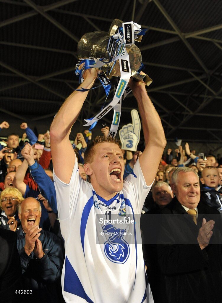 17 July 2010; Waterford captain Stephen Molumphy lifts the cup after the game. Munster GAA Hurling Senior Championship Final Replay, Cork and Waterford, Semple Stadium, Thurles, Co. Tipperary. Picture credit: Ray McManus / SPORTSFILE