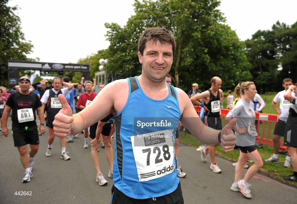 17 July 2010; Garret Jordan, from Kill, Co Kildare, after finishing the Lifestyle Sports - adidas Irish Runner 5 Mile Race. The Phoenix Park, Dublin. Picture credit: Ray McManus / SPORTSFILE