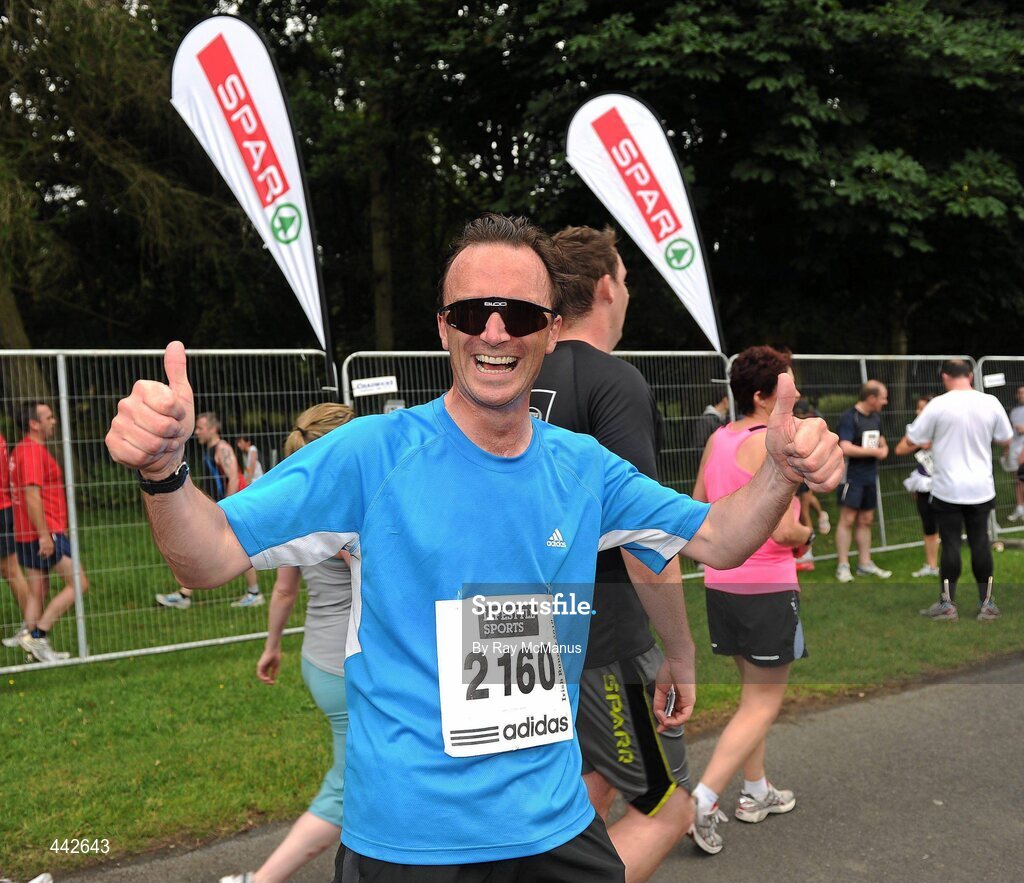 17 July 2010; Russell Murphy, from Sandymount, Dublin, after finishing the Lifestyle Sports - adidas Irish Runner 5 Mile Race. The Phoenix Park, Dublin. Picture credit: Ray McManus / SPORTSFILE