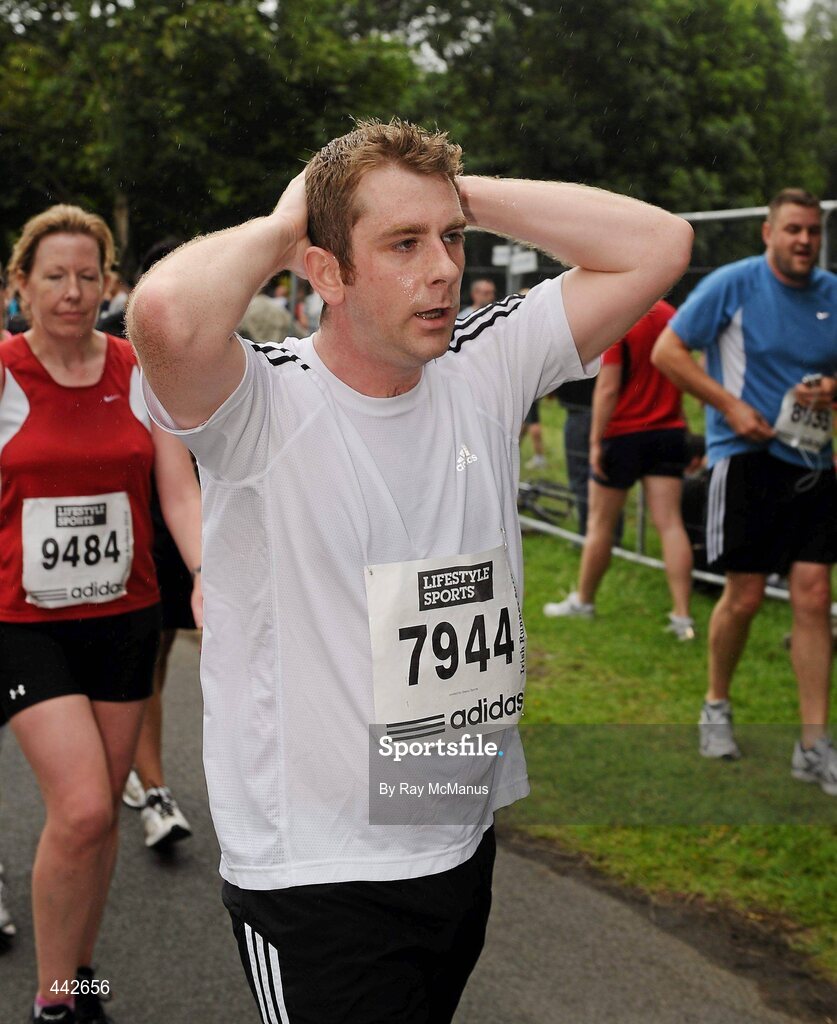 17 July 2010; Colin Ryder, Castlebar, Co Mayo, after finishing the Lifestyle Sports - adidas Irish Runner 5 Mile Race. The Phoenix Park, Dublin. Picture credit: Ray McManus / SPORTSFILE