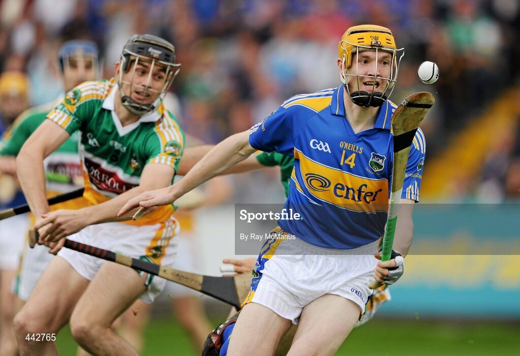 18 July 2010; Lar Corbett, Tipperary, in action against Rory Hanniffy, Offaly. GAA Hurling All-Ireland Senior Championship Phase 3, Tipperary v Offaly, O'Moore Park, Portlaoise, Co. Laois. Picture credit: Ray McManus / SPORTSFILE