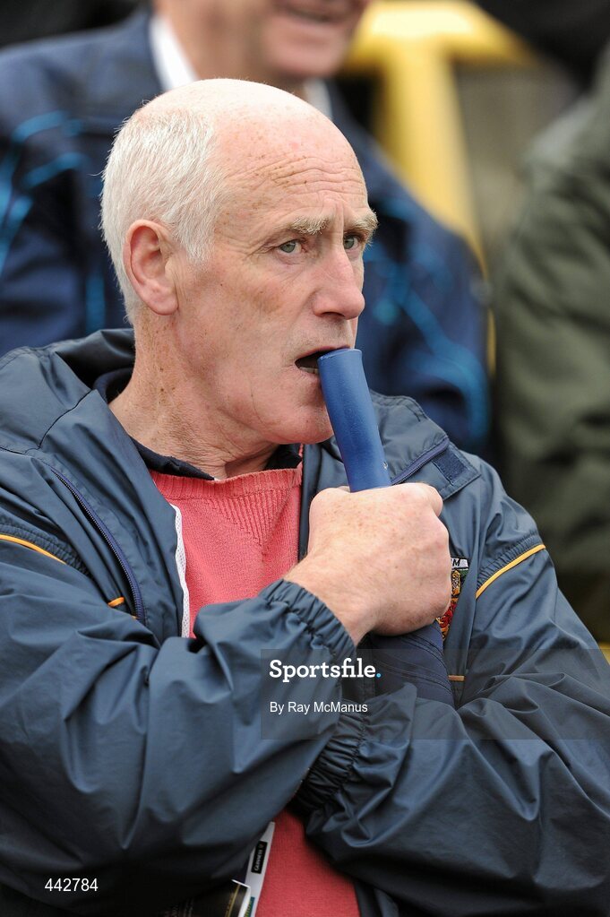 18 July 2010; Antrim manager Dinny Cahill watches the game from the terraces. GAA Hurling All-Ireland Senior Championship Phase 3, Tipperary v Offaly, O'Moore Park, Portlaoise, Co. Laois. Picture credit: Ray McManus / SPORTSFILE