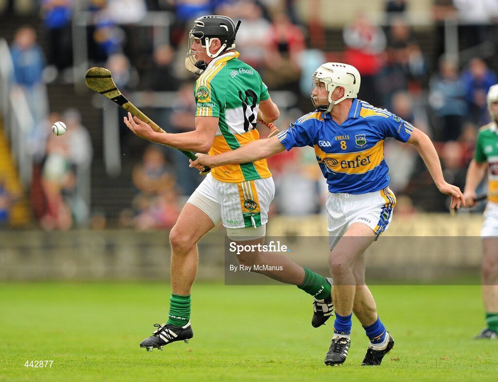 18 July 2010; Derek Molloy, Offaly, in action against Brendan Maher, Tipperary. GAA Hurling All-Ireland Senior Championship Phase 3, Tipperary v Offaly, O'Moore Park, Portlaoise, Co. Laois. Picture credit: Ray McManus / SPORTSFILE
