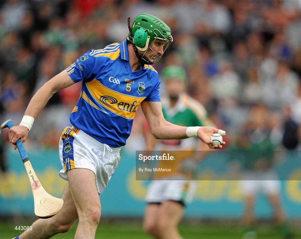 18 July 2010; Declan Fanning, Tipperary. Declan's helmet has been adapted to offer extra protection to his right ear after a recent injury. GAA Hurling All-Ireland Senior Championship Phase 3, Tipperary v Offaly, O'Moore Park, Portlaoise, Co. Laois. Picture credit: Ray McManus / SPORTSFILE