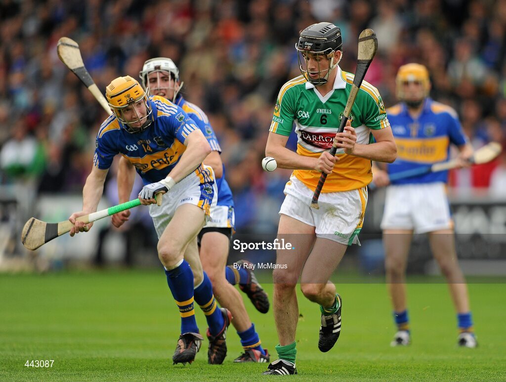 18 July 2010; Rory Hanniffy, Offaly, in action against Lar Corbett, Tipperary. GAA Hurling All-Ireland Senior Championship Phase 3, Tipperary v Offaly, O'Moore Park, Portlaoise, Co. Laois. Picture credit: Ray McManus / SPORTSFILE