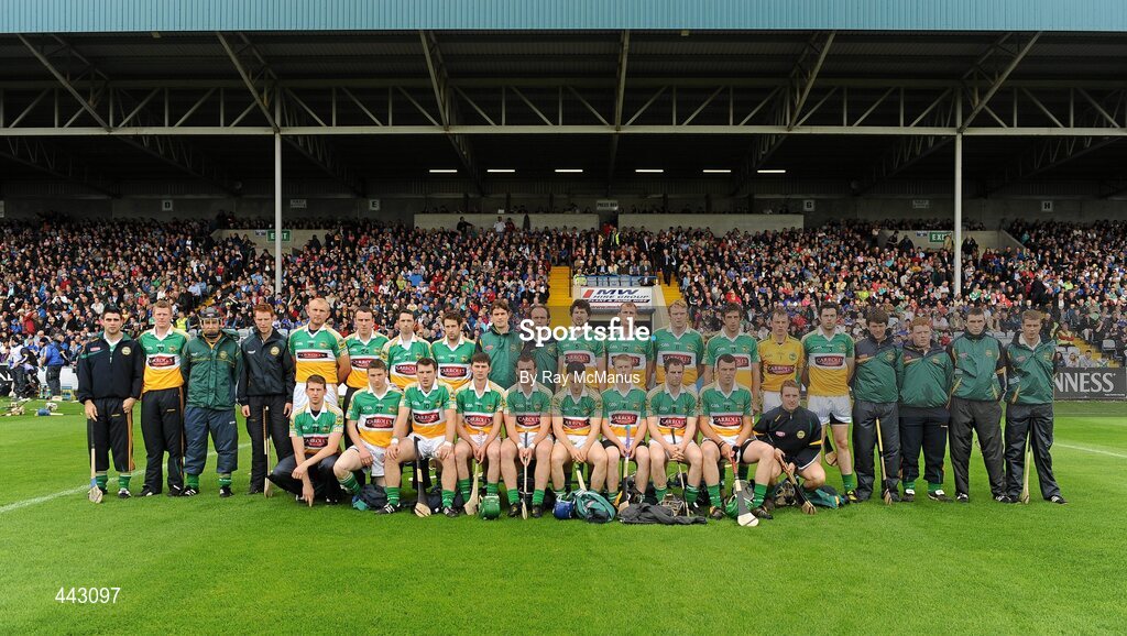 18 July 2010; The Offaly squad. GAA Hurling All-Ireland Senior Championship Phase 3, Tipperary v Offaly, O'Moore Park, Portlaoise, Co. Laois. Picture credit: Ray McManus / SPORTSFILE