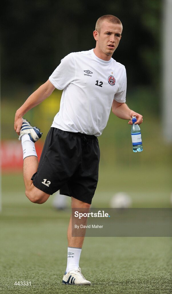 19 July 2010; Bohemians' Paddy Brennan during squad training ahead of their UEFA Champions League First Qualifying Round, 2nd Leg, game against The New Saints FC on Tuesday. Park Hall Stadium, Oswestry, Wales. Picture credit: David Maher / SPORTSFILE