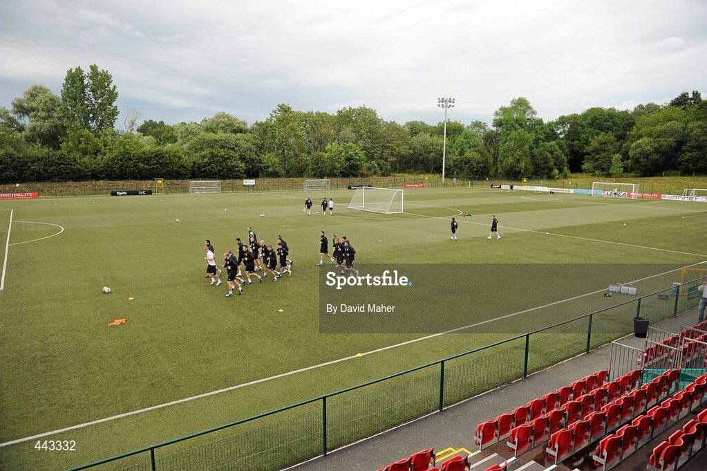 19 July 2010; A general view of Bohemians' squad training ahead of their UEFA Champions League First Qualifying Round, 2nd Leg, game against The New Saints FC on Tuesday. Park Hall Stadium, Oswestry, Wales. Picture credit: David Maher / SPORTSFILE