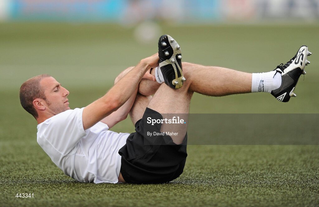 19 July 2010; Bohemians' Owen Heary during squad training ahead of their UEFA Champions League First Qualifying Round 2nd Leg game against The New Saints FC on Tuesday. Park Hall Stadium, Oswestry, Wales. Picture credit: David Maher / SPORTSFILE