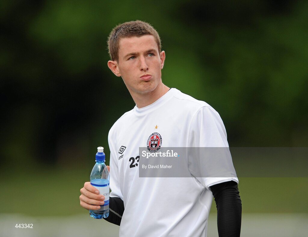 19 July 2010; Bohemians' Lee Dixon during squad training ahead of their UEFA Champions League First Qualifying Round, 2nd Leg, game against The New Saints FC on Tuesday. Park Hall Stadium, Oswestry, Wales. Picture credit: David Maher / SPORTSFILE