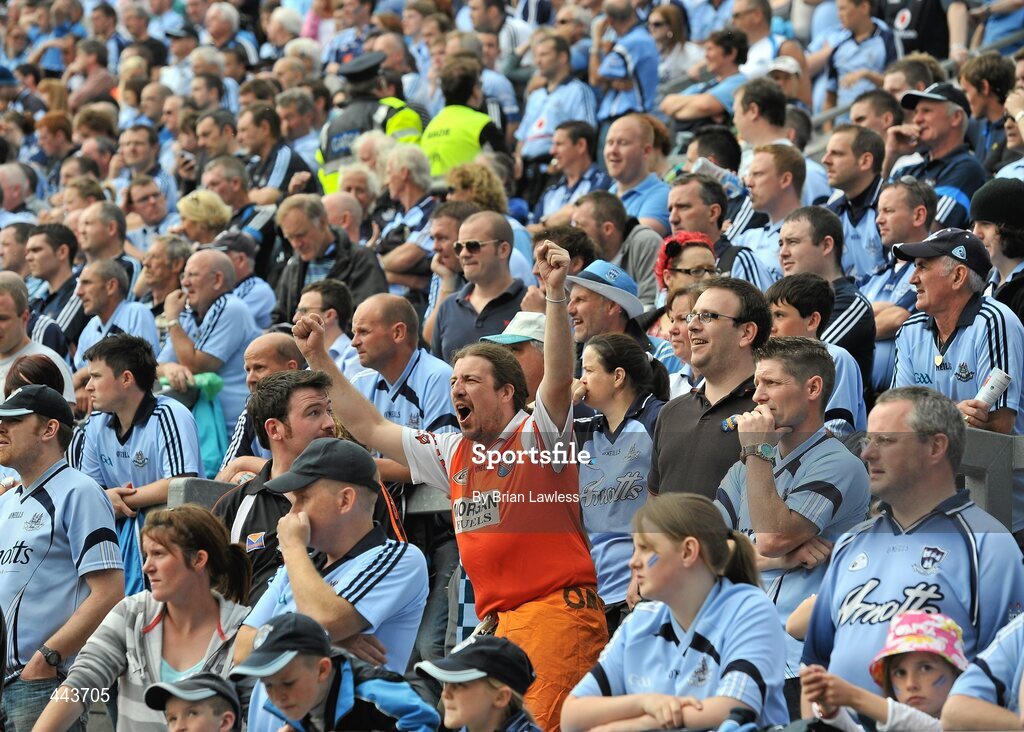 17 July 2010; An Armagh fan celebrates on Hill 16. GAA Football All-Ireland Senior Championship Qualifier Round 3, Dublin v Armagh, Croke Park, Dublin. Picture credit: Brian Lawless / SPORTSFILE